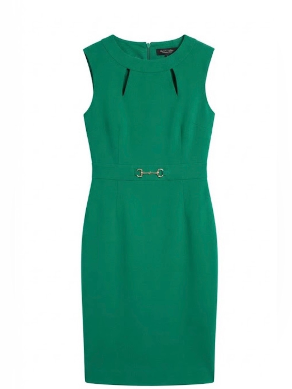 Black Label by Evan-Picone Green Sheath Dress NWOT Size 12